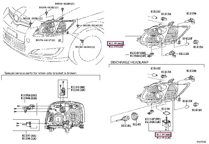 Toyota 81140-02A51 Фара основная 8114002A51: Отличная цена - Купить в Польше на 2407.PL!