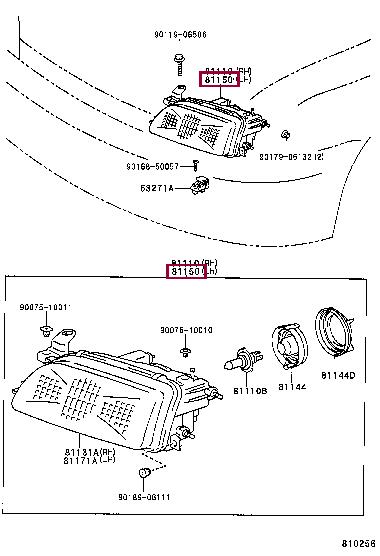 Toyota 81150-1E182 Headlamp 811501E182: Buy near me in Poland at 2407.PL - Good price!