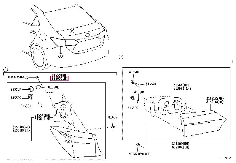 Toyota 81560-02790 Auto part 8156002790: Buy near me in Poland at 2407.PL - Good price!