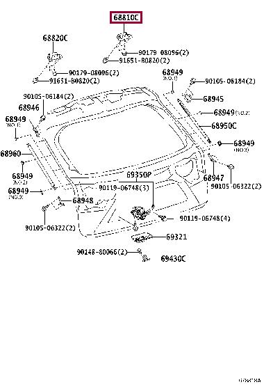 6881048181 Toyota Türscharnier