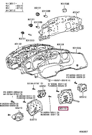 Toyota 83110-17200 Prędkościomierz 8311017200: Dobra cena w Polsce na 2407.PL - Kup Teraz!