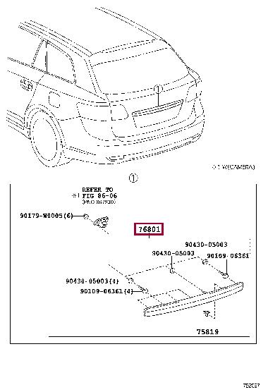 Toyota 76801-05914 Door lining 7680105914: Buy near me in Poland at 2407.PL - Good price!