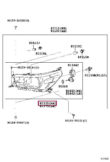 Toyota 81130-0K790 Фара основная 811300K790: Купить в Польше - Отличная цена на 2407.PL!