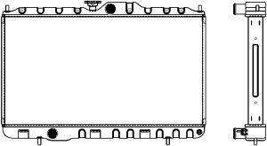 Sakura 4322-1005 Radiator, engine cooling 43221005: Buy near me in Poland at 2407.PL - Good price!