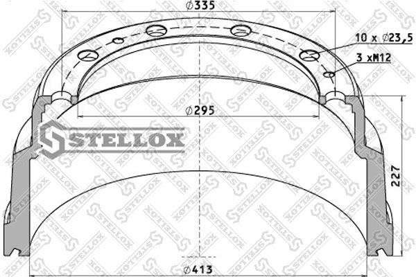 Stellox 85-00205-SX Тормозной барабан задний 8500205SX: Отличная цена - Купить в Польше на 2407.PL!