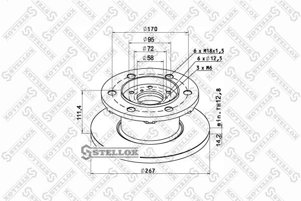 Stellox 85-00735-SX Тормозной диск передний невентилируемый 8500735SX: Отличная цена - Купить в Польше на 2407.PL!