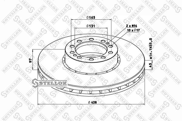 Stellox 85-00747-SX Front brake disc ventilated 8500747SX: Buy near me in Poland at 2407.PL - Good price!