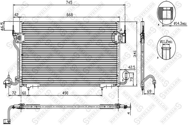 Stellox 10-45556-SX Радиатор кондиционера (Конденсатор) 1045556SX: Отличная цена - Купить в Польше на 2407.PL!
