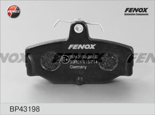 Fenox BP43198 Тормозные колодки дисковые, комплект BP43198: Отличная цена - Купить в Польше на 2407.PL!