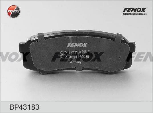 Fenox BP43183 Гальмівні колодки, комплект BP43183: Приваблива ціна - Купити у Польщі на 2407.PL!