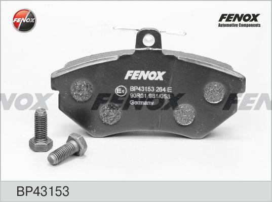 Fenox BP43153 Тормозные колодки дисковые, комплект BP43153: Отличная цена - Купить в Польше на 2407.PL!