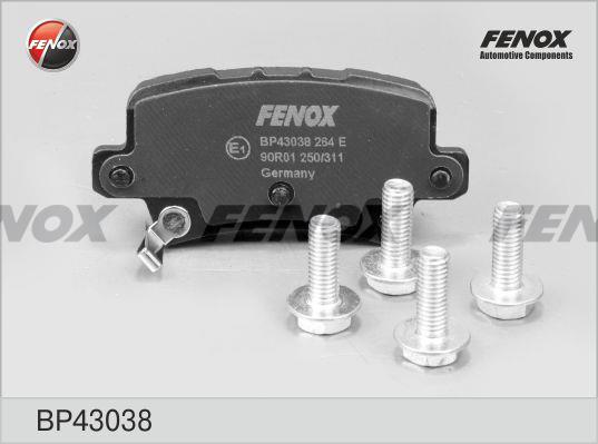 Fenox BP43038 Гальмівні колодки, комплект BP43038: Приваблива ціна - Купити у Польщі на 2407.PL!