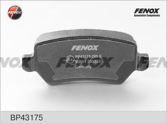 Fenox BP43175 Тормозные колодки дисковые, комплект BP43175: Отличная цена - Купить в Польше на 2407.PL!