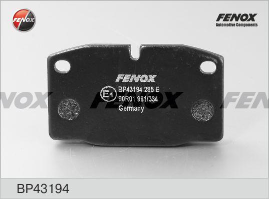 Fenox BP43194 Тормозные колодки дисковые, комплект BP43194: Отличная цена - Купить в Польше на 2407.PL!