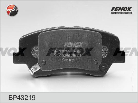 Fenox BP43219 Тормозные колодки дисковые, комплект BP43219: Отличная цена - Купить в Польше на 2407.PL!