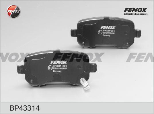 Fenox BP43314 Тормозные колодки дисковые, комплект BP43314: Отличная цена - Купить в Польше на 2407.PL!
