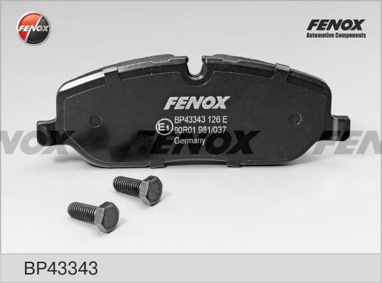 Fenox BP43343 Тормозные колодки дисковые, комплект BP43343: Отличная цена - Купить в Польше на 2407.PL!