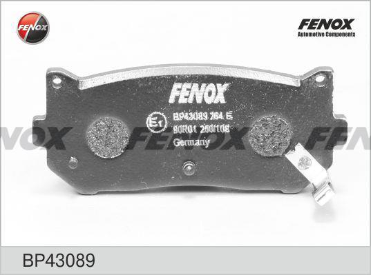 Fenox BP43089 Тормозные колодки дисковые, комплект BP43089: Отличная цена - Купить в Польше на 2407.PL!