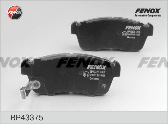 Fenox BP43375 Brake Pad Set, disc brake BP43375: Buy near me in Poland at 2407.PL - Good price!