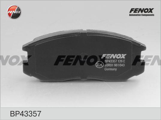 Fenox BP43357 Тормозные колодки дисковые, комплект BP43357: Отличная цена - Купить в Польше на 2407.PL!