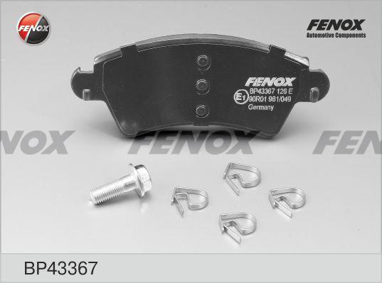 Fenox BP43367 Тормозные колодки дисковые, комплект BP43367: Отличная цена - Купить в Польше на 2407.PL!