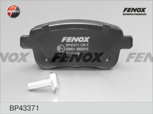 Fenox BP43371 Brake Pad Set, disc brake BP43371: Buy near me in Poland at 2407.PL - Good price!
