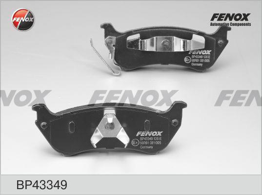 Fenox BP43349 Тормозные колодки дисковые, комплект BP43349: Отличная цена - Купить в Польше на 2407.PL!