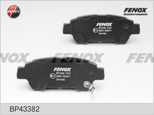 Fenox BP43382 Тормозные колодки дисковые, комплект BP43382: Отличная цена - Купить в Польше на 2407.PL!