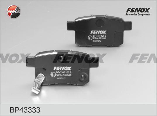 Fenox BP43333 Тормозные колодки дисковые, комплект BP43333: Отличная цена - Купить в Польше на 2407.PL!