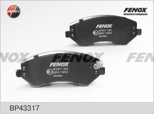 Fenox BP43317 Тормозные колодки дисковые, комплект BP43317: Отличная цена - Купить в Польше на 2407.PL!