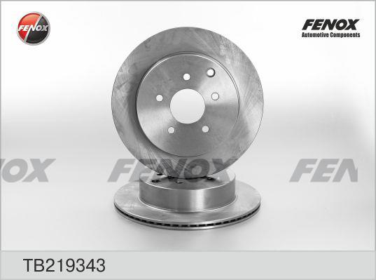 Fenox TB219343 Rear ventilated brake disc TB219343: Buy near me in Poland at 2407.PL - Good price!