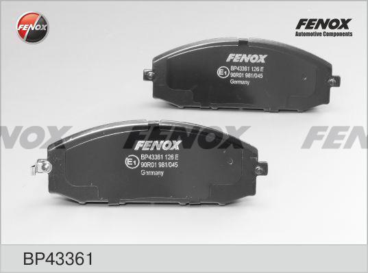 Fenox BP43361 Гальмівні колодки, комплект BP43361: Приваблива ціна - Купити у Польщі на 2407.PL!