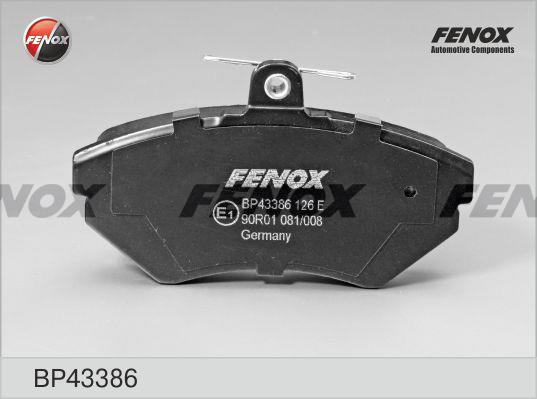 Fenox BP43386 Brake Pad Set, disc brake BP43386: Buy near me in Poland at 2407.PL - Good price!