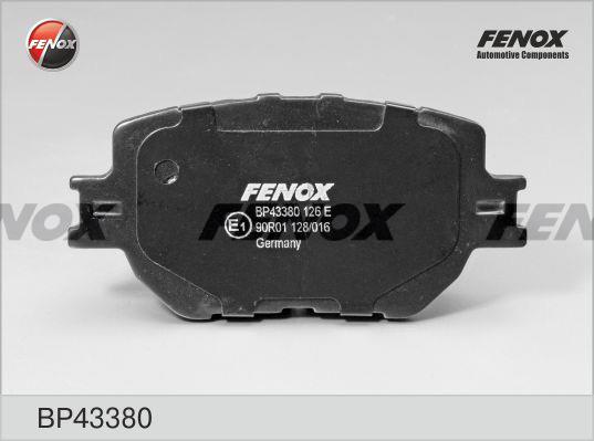 Fenox BP43380 Тормозные колодки дисковые, комплект BP43380: Отличная цена - Купить в Польше на 2407.PL!