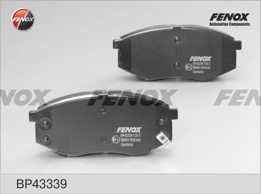 Fenox BP43339 Brake Pad Set, disc brake BP43339: Buy near me at 2407.PL in Poland at an Affordable price!