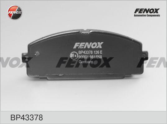 Fenox BP43378 Тормозные колодки дисковые, комплект BP43378: Отличная цена - Купить в Польше на 2407.PL!