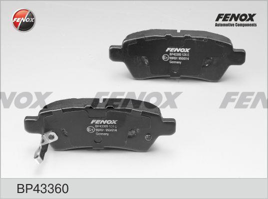 Fenox BP43360 Brake Pad Set, disc brake BP43360: Buy near me in Poland at 2407.PL - Good price!