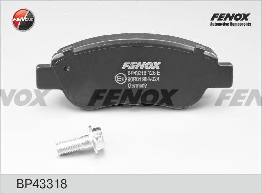 Fenox BP43318 Brake Pad Set, disc brake BP43318: Buy near me in Poland at 2407.PL - Good price!