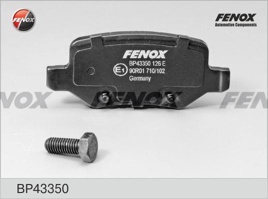 Fenox BP43350 Тормозные колодки дисковые, комплект BP43350: Купить в Польше - Отличная цена на 2407.PL!