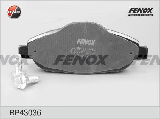 Fenox BP43036 Тормозные колодки дисковые, комплект BP43036: Отличная цена - Купить в Польше на 2407.PL!