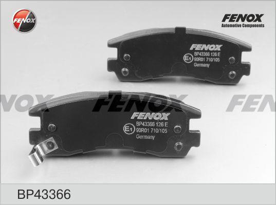 Fenox BP43366 Тормозные колодки дисковые, комплект BP43366: Отличная цена - Купить в Польше на 2407.PL!