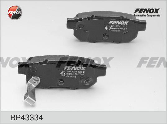 Fenox BP43334 Brake Pad Set, disc brake BP43334: Buy near me in Poland at 2407.PL - Good price!