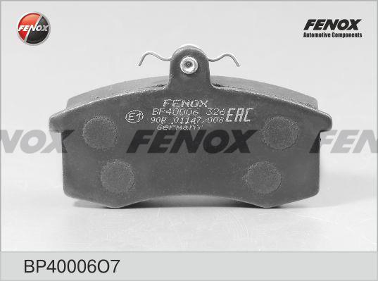 Fenox BP40006O7 Brake Pad Set, disc brake BP40006O7: Buy near me in Poland at 2407.PL - Good price!