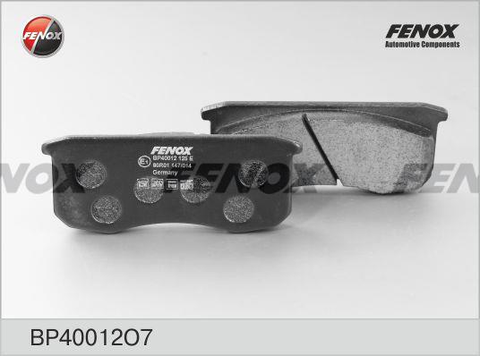 Fenox BP40012O7 Brake Pad Set, disc brake BP40012O7: Buy near me in Poland at 2407.PL - Good price!