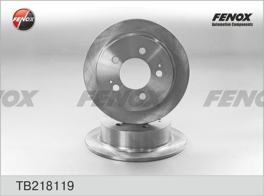 Fenox TB218119 Rear brake disc, non-ventilated TB218119: Buy near me in Poland at 2407.PL - Good price!