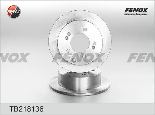 Fenox TB218136 Rear brake disc, non-ventilated TB218136: Buy near me in Poland at 2407.PL - Good price!
