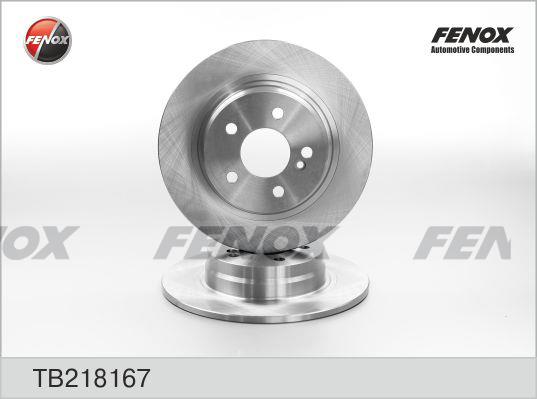 Fenox TB218167 Rear brake disc, non-ventilated TB218167: Buy near me in Poland at 2407.PL - Good price!