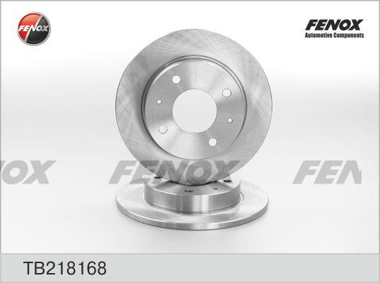 Fenox TB218168 Rear brake disc, non-ventilated TB218168: Buy near me at 2407.PL in Poland at an Affordable price!