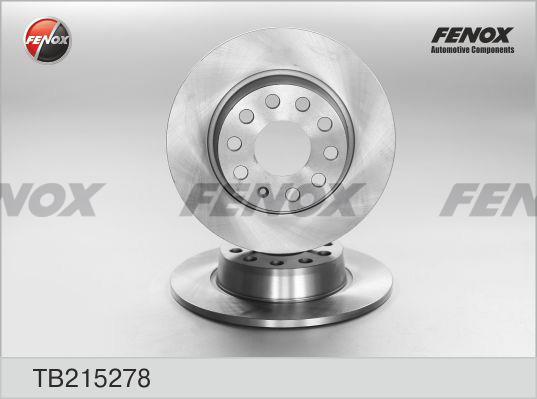 Fenox TB215278 Rear brake disc, non-ventilated TB215278: Buy near me in Poland at 2407.PL - Good price!