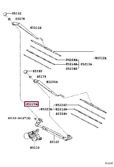 Toyota 8522242040 Wischblatt 8522242040: Bestellen Sie in Polen zu einem guten Preis bei 2407.PL!